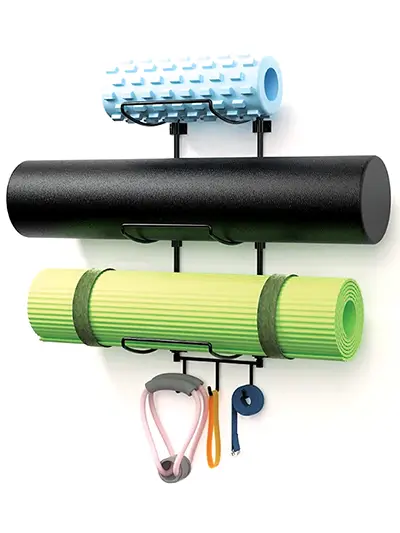 Wall-Mounted Yoga Mat Rack
